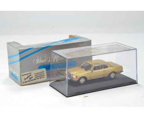 Minichamps for Pauls Model Art 1/43 diecast model comprising Mercedes-Benz W123 Coupe 230CE in Gold. NM to M in Box.