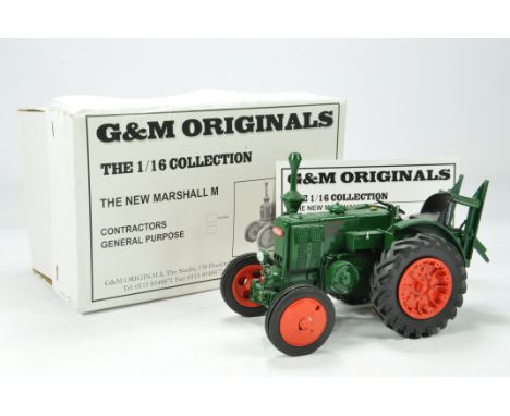 G&amp;M Originals 1/16 Hand Built Limited Edition Model of the Marshall M Tractor in green with Winch. This magnificent repli