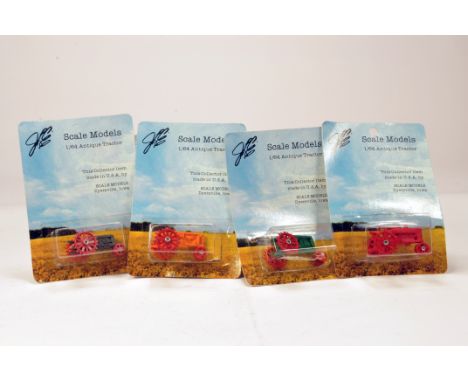 An Assortment of 1/64 tractor models from Scale Models. Generally NM to M in Blister Packs. (4)