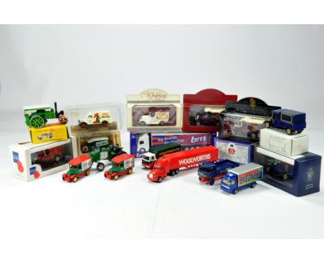 Assorted diecast group including various issues and scales. Lledo, Dinky etc. Generally E and mainly boxed. 
