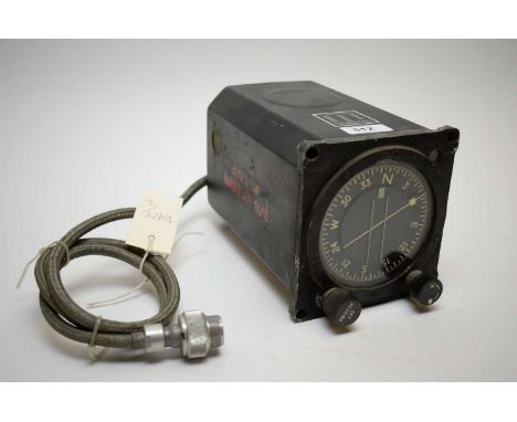 A mid 20th Century British Gyrosyn aircraft compass, Type C.L.2 (gyro unit Type B), with autopilot coupler, mark to both side