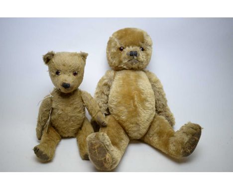 Two first-half 20th Century plush teddy bears.