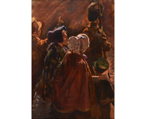 •STANHOPE ALEXANDER FORBES, RA (1857-1947) STUDY FOR `THE DESTRUCTION OF THE SECOND ROYAL EXCHANGE IN 1838` Signed and dated 