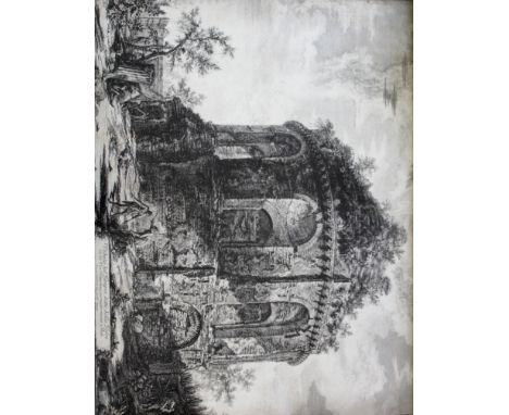GIOVANNI BATTISTA PIRANESI (1720-1778) VEDUTA DEL TEMPIO DELLA TOSSE .. (F.774; H.69) Etching, c.1763 43.5 x 57cm. ++ Image s