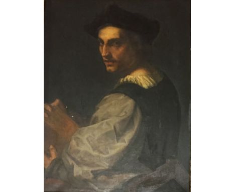 AFTER ANDREA DEL SARTO (1486-1530) PORTRAIT OF A MAN, POSSIBLY A SCULPTOR Oil on canvas 72 x 55cm. * A same size copy, c.1900