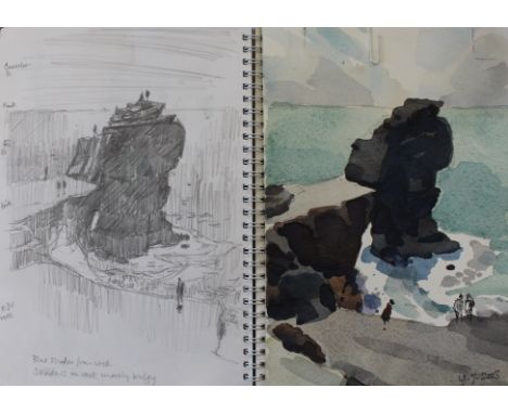 •RONALD JESTY (1926-2016) SKETCHBOOKS A group of 20 of the artist's sketchbooks, containing studies in pencil, wash, watercol
