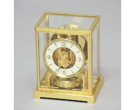 JAEGER-LE-COULTRE ATMOS CLASSIC CLOCK, serial 134201, 526 calibre, brass case with presentation inscription, original case an