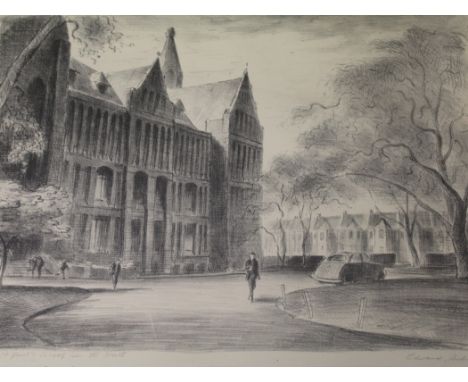 •EDWARD ARDIZZONE (1900-1979) ST. PAUL'S SCHOOL - THE FRONT Lithograph, c.1964, signed, titled and numbered 3/100 38 x 53cm. 