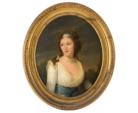 ATTRIBUTED TO DOMENICO PELLEGRINI (1759-1840) PORTRAIT OF A LADY, THOUGHT TO BE ELIZABETH (nee RUSSELL, c.1777-1861), 2ND WIF