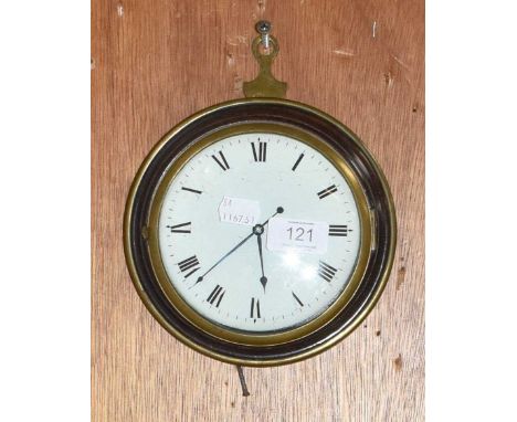A Sedan Wall Timepiece, the 5 inch convex enamelled dial with Roman numerals, single chain fusee movement numbered 21239, 17c