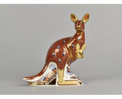 A Royal Crown Derby Paperweight, The Australian Collection Kangaroo, Gold Button