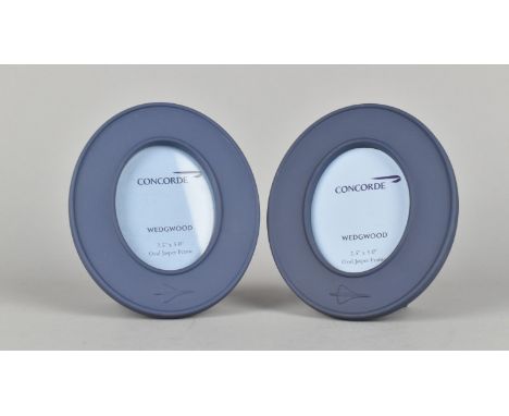 Two Boxed Wedgwood Oval Jasperware Concorde Easel Backed Frames