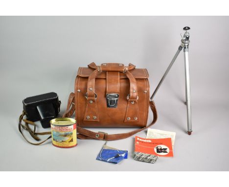 A Collection of Photographic Items to include 35mm Cameras, Praktica MTL3 and Russian Zenit, Camera Bag with Accessories, Tri
