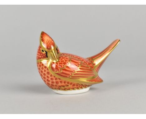 A Limited Edition Royal Crown Derby Paperweight, American Cardinal, Gold Button