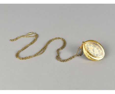A Manual Services Swiss Made Fob/Pendant Watch C.960-1970, Working Order, Chain 70cms Long