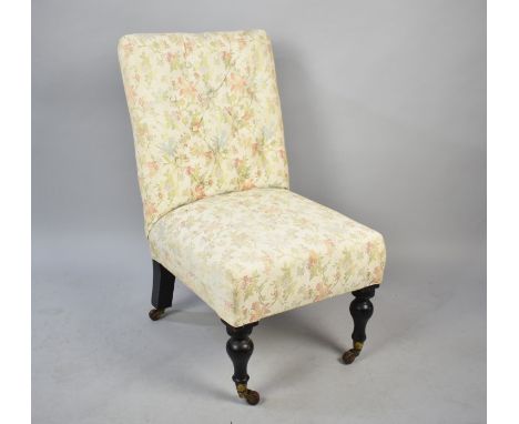 A Late Victorian/Edwardian Button Backed Ladies Nursing Chair