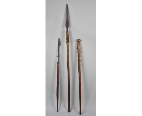 Two African Spears and a Throwing Stick