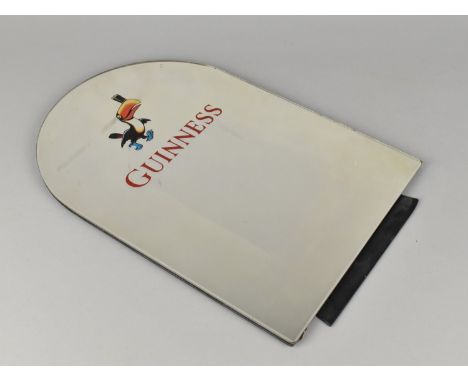 A Reproduction Easel Back Arch Topped Guinness Mirror, 35.5cms High