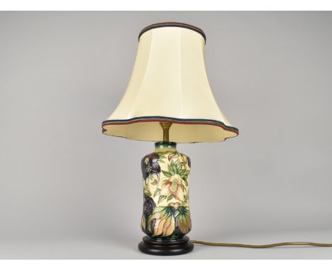 A Moorcroft 'Hellebore' Table Lamp with Shade, 47cms High