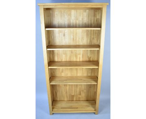 A Modern Five Shelf Open Bookcase, 91cms Wide