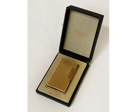 BOXED GOLD PLATED DUPONT LIGHTER IN DUPONT BOX