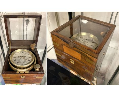 JOHN BRUNTON ROSEWOOD CHRONOMETER - WORKING