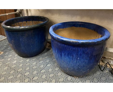 2 LARGE CERAMIC POTS