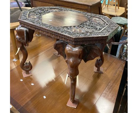 INDIAN CONSOLE TABLE WITH ELEPHANT LEGS