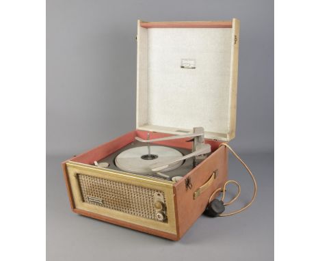 A Dansette Bermuda portable record player with Monarch turntable.  