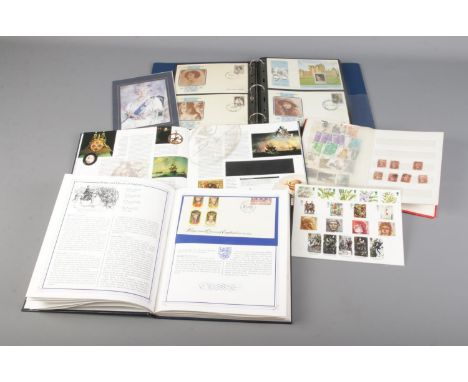 A collection of stamps and first day covers to include several Penny Reds, Her Majesty The Queen Mother 90 Glorious Years, co