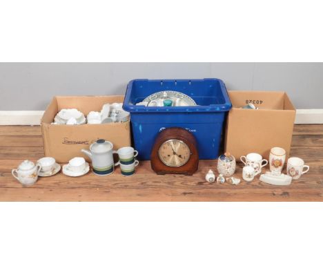A quantity of part tea sets, including floral and Israeli examples, together with a quantity of collectables, including mantl