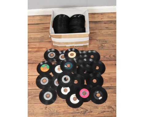 A large collection of jukebox single vinyl records including many 1990's black label single and jukebox only singles. Example