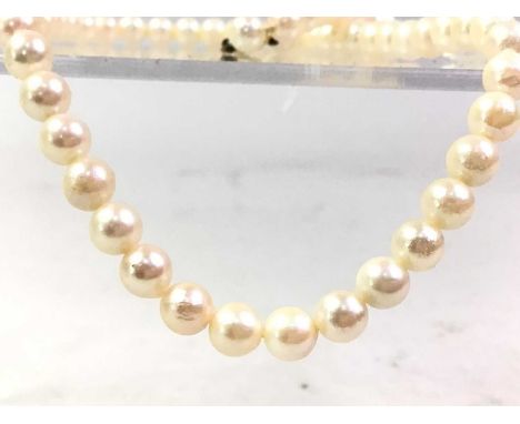 *CATALOGUE AMENDMENT, PEARL NECKLACE, on gold clasp