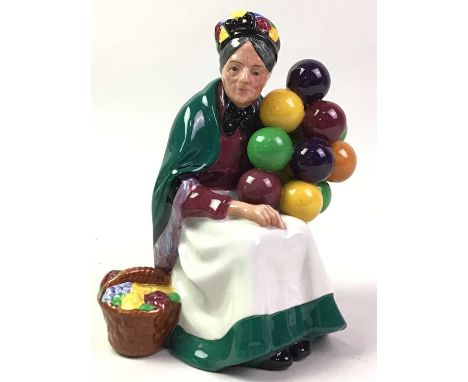 GROUP OF CERAMIC FIGURES, including a Royal Doulton figure of The Old Balloon Seller, Victoria and other ceramic figuresBallo