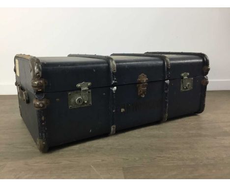 CABIN TRUNK, EARLY 20TH CENTURY with twin handles87cm wide