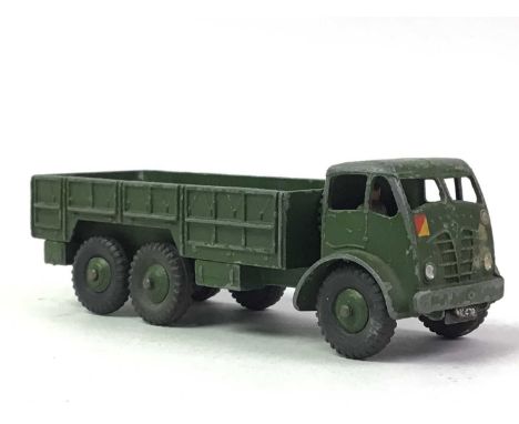 GROUP OF MILITARY DIECAST MODEL VEHICLES, including a Dinky Supertoys Centurion Tank, a 10 Tonne Army Truck, Recovery Tractor