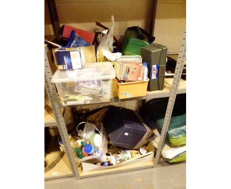 Three shelves of mixed tools, etc 