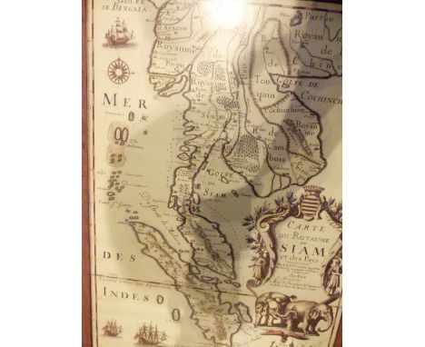 Vintage map of Siam, 40 x 60 cm