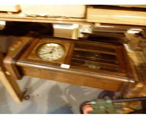 Vintage wood cased Vienna wall clock 