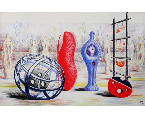 Henry Moore (1898-1986), Sculptural objects, lithograph, 1949 from the 'School Prints' series, signed in the plate, unframed,