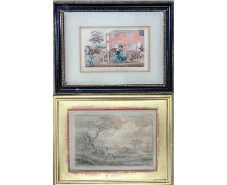 A quantity of assorted sporting prints, subjects including hunting, cricket, cock fighting, Mr Jorrocks; shooting and coachin