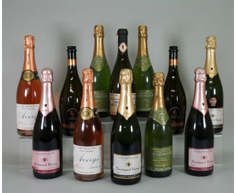 Twelve bottles of sparkling wine and champagne, comprising; two Bernard Remy Rose, two Bernard Remy Carte Blanche, two Averys