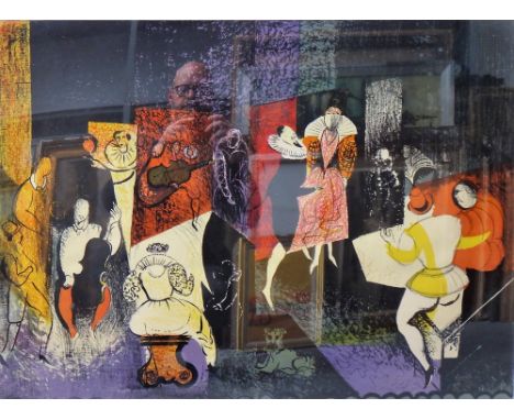 John Piper (1903-1992), Elizabethan Dance (Levinson 87), lithograph printed in colours, c.1954, printed by Chromoworks Ltd., 