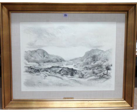 Pietro Annigoni (1910-1988), Landscape, lithograph, signed and numbered 23/90, 49cm x 68cm.