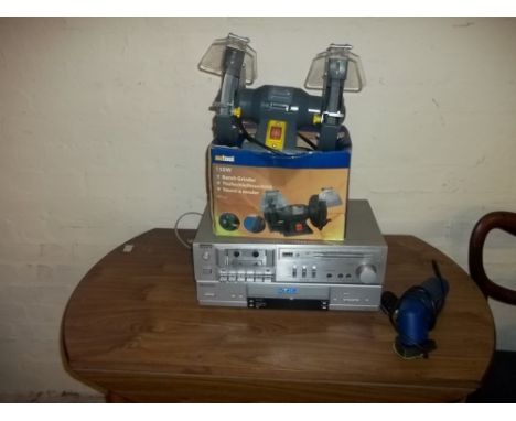 A QUANTITY OF CASED POWER TOOLS TO INCLUDE A GRINDER, SANDER ETC