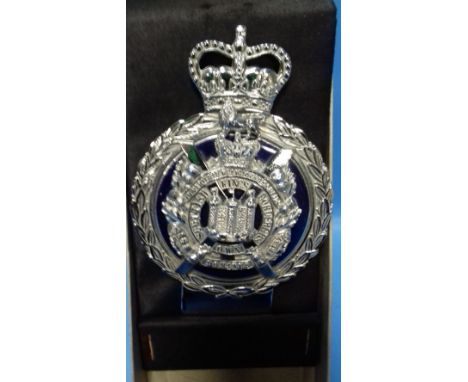 A BOXED KOSB GAUNT QUALITY CAR GRILL BADGE,&nbsp;stamped J. R. Gaunt, Birmingham
