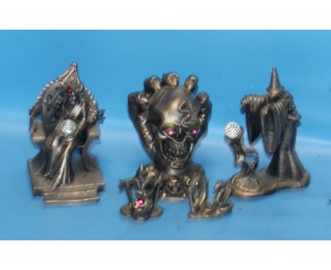 FIVE MYTH &amp; MAGIC FIGURES INCLUDING 'THE KEEPER OF THE SKULLS'  (5)