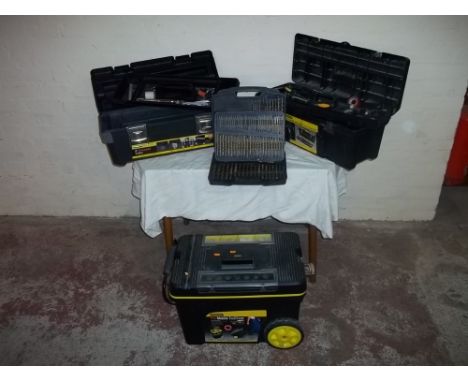 THREE TOOL BOXES AND CONTENTS