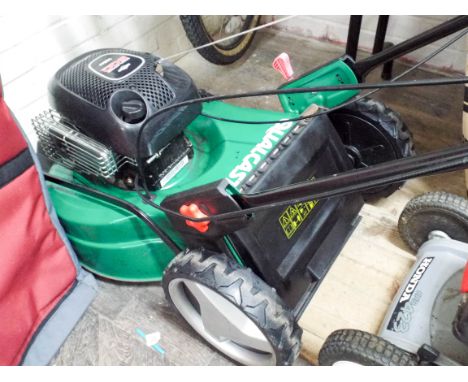 A Qualcast with Briggs and Stratton 158cc engine, self propelled lawn mower
