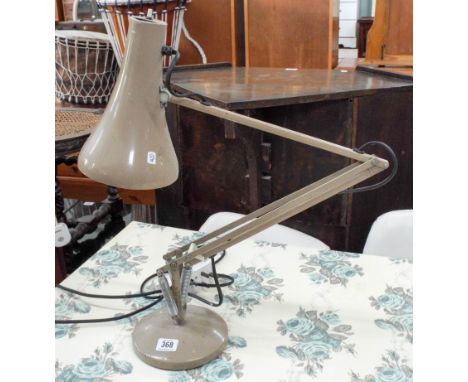 An original angle poised desk lamp in a taupe finish 